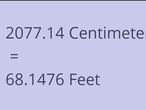 2077.14 CM TO FEET