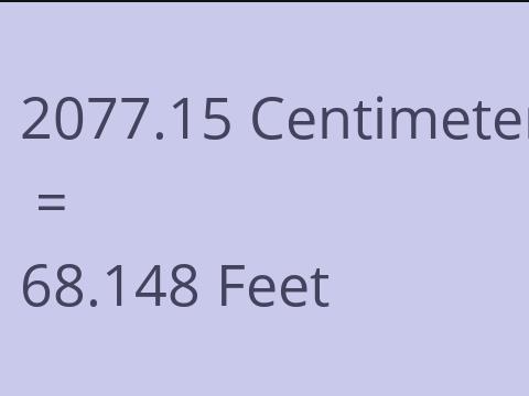 2077.15 CM TO FEET