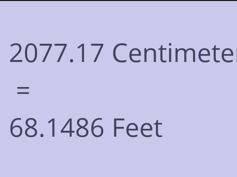 2077.17 CM TO FEET