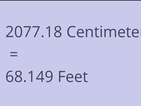 2077.18 CM TO FEET