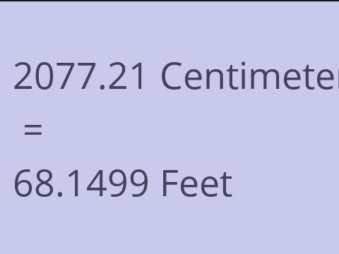 2077.21 CM TO FEET