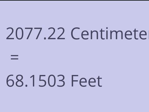 2077.22 CM TO FEET