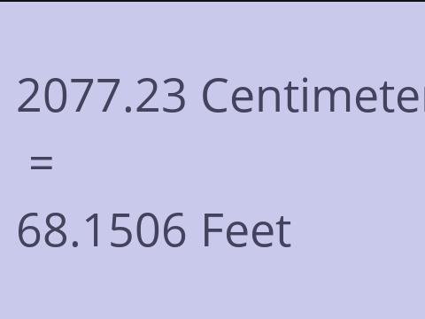 2077.23 CM TO FEET