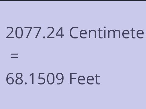 2077.24 CM TO FEET