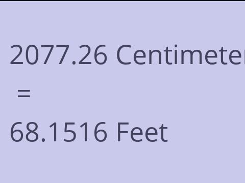 2077.26 CM TO FEET