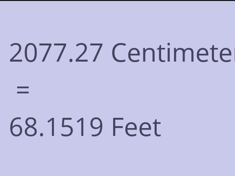 2077.27 CM TO FEET