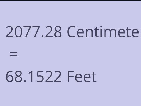 2077.28 CM TO FEET