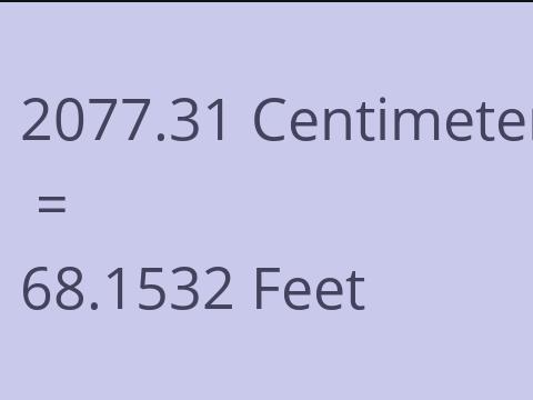 2077.31 CM TO FEET