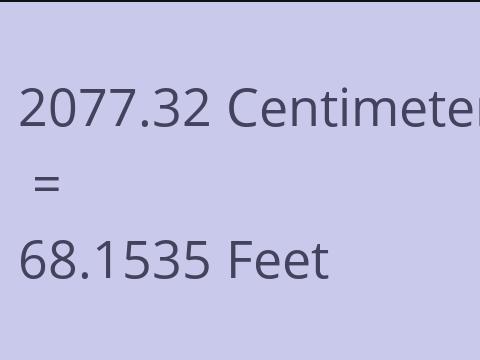 2077.32 CM TO FEET