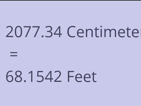 2077.34 CM TO FEET