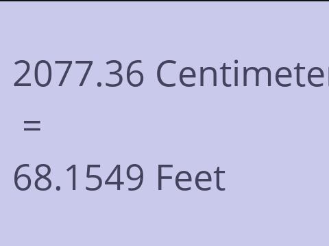 2077.36 CM TO FEET
