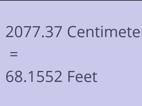2077.37 CM TO FEET