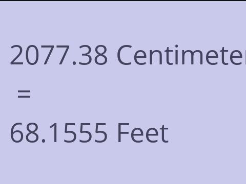 2077.38 CM TO FEET
