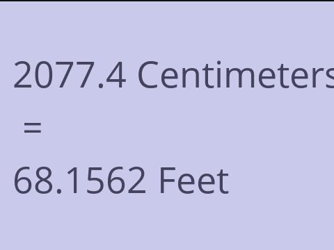 2077.4 CM TO FEET