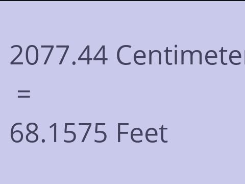 2077.44 CM TO FEET