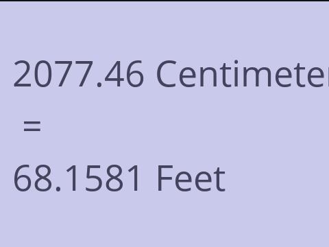 2077.46 CM TO FEET