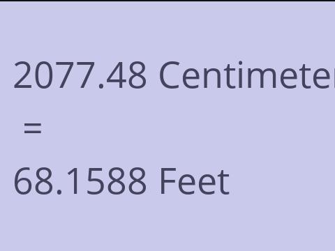2077.48 CM TO FEET