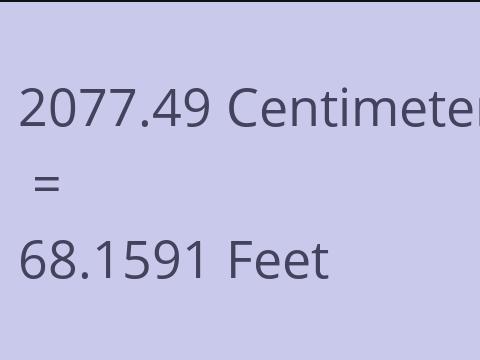 2077.49 CM TO FEET