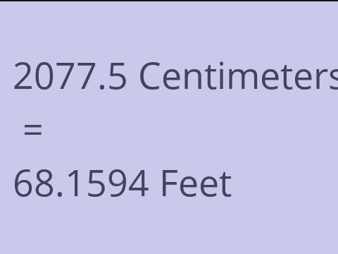 2077.5 CM TO FEET