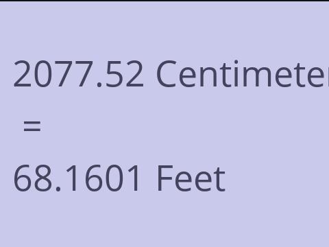 2077.52 CM TO FEET