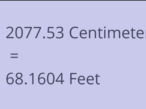 2077.53 CM TO FEET