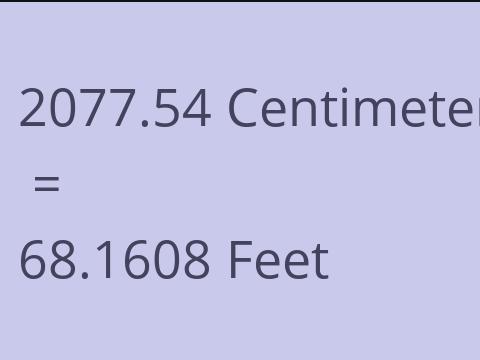 2077.54 CM TO FEET