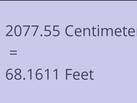 2077.55 CM TO FEET