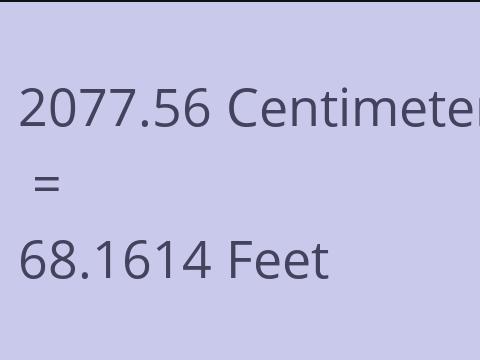 2077.56 CM TO FEET