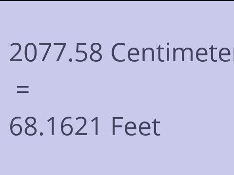 2077.58 CM TO FEET