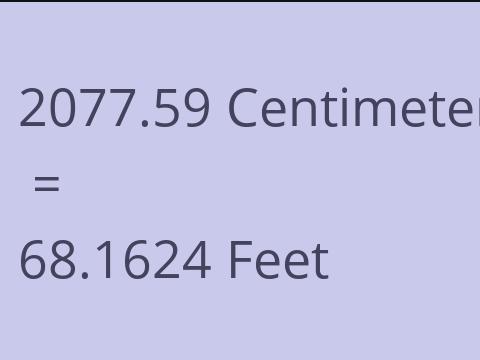 2077.59 CM TO FEET