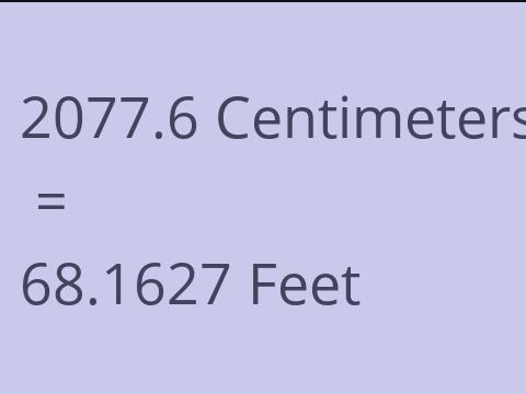 2077.6 CM TO FEET