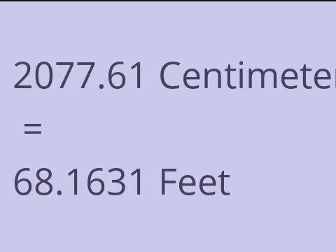 2077.61 CM TO FEET