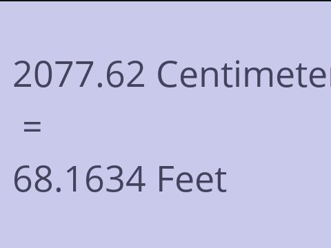 2077.62 CM TO FEET