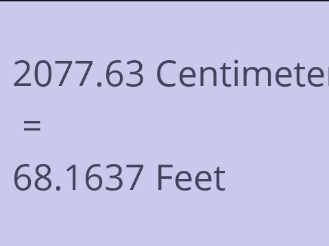 2077.63 CM TO FEET