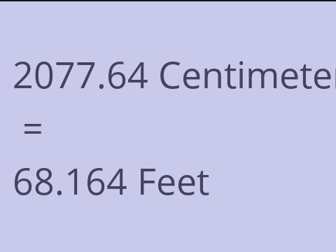 2077.64 CM TO FEET