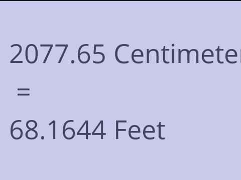 2077.65 CM TO FEET