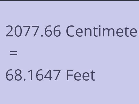 2077.66 CM TO FEET