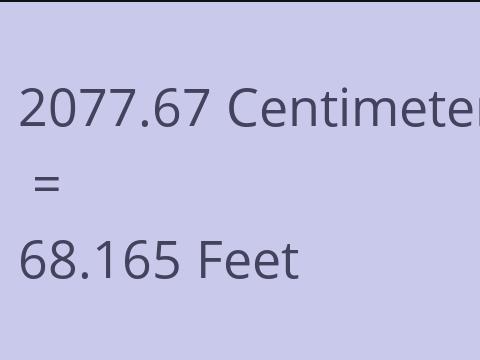 2077.67 CM TO FEET
