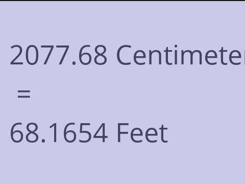 2077.68 CM TO FEET