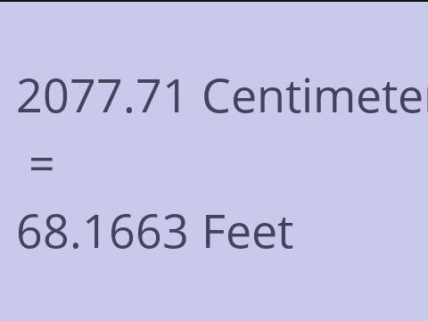 2077.71 CM TO FEET