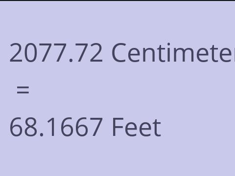 2077.72 CM TO FEET