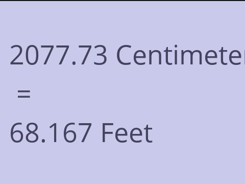 2077.73 CM TO FEET