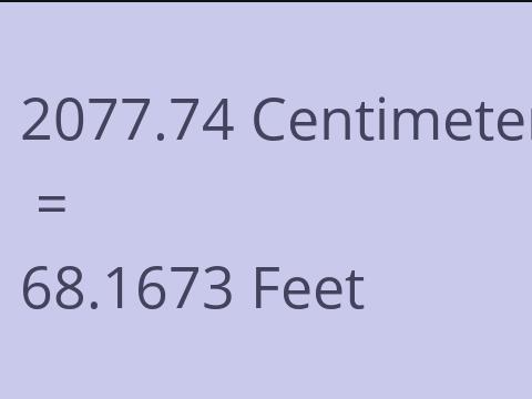 2077.74 CM TO FEET