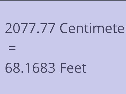 2077.77 CM TO FEET