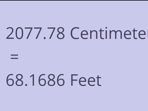2077.78 CM TO FEET