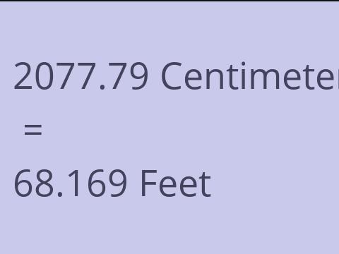 2077.79 CM TO FEET