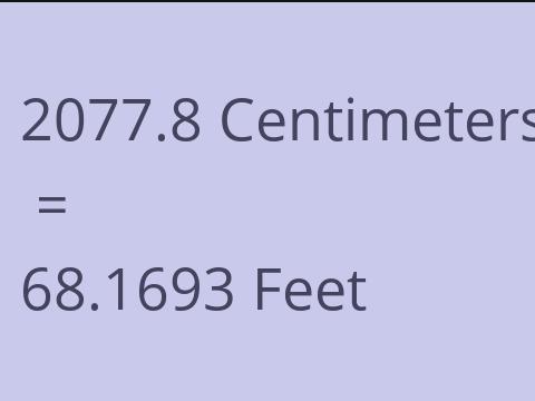 2077.8 CM TO FEET