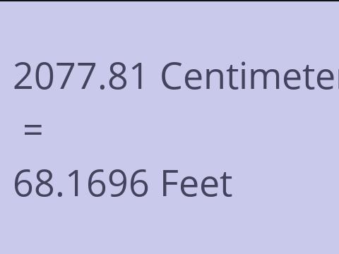 2077.81 CM TO FEET