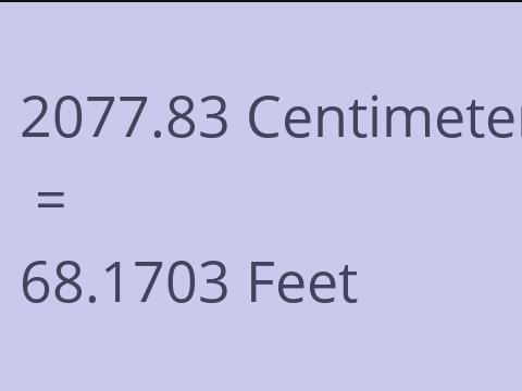 2077.83 CM TO FEET