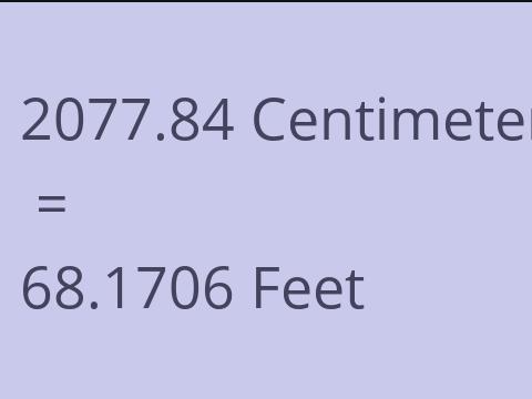 2077.84 CM TO FEET